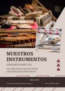 Poster de Nuestros Intrumentos, concierto didáctico
