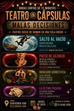 Poster de Teatro en cápsulas - Malas decisiones