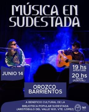 Poster de Concierto de Orozco - Barrientos en Biblioteca Sudestada